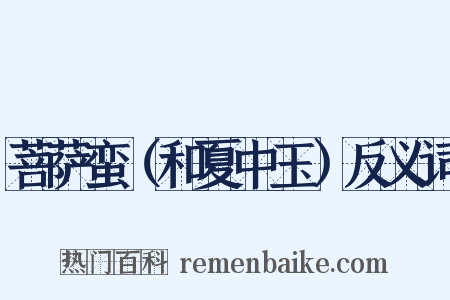 菩萨蛮（和夏中玉）反义词是什么意思的图片